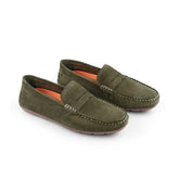 Bari green driving loafer